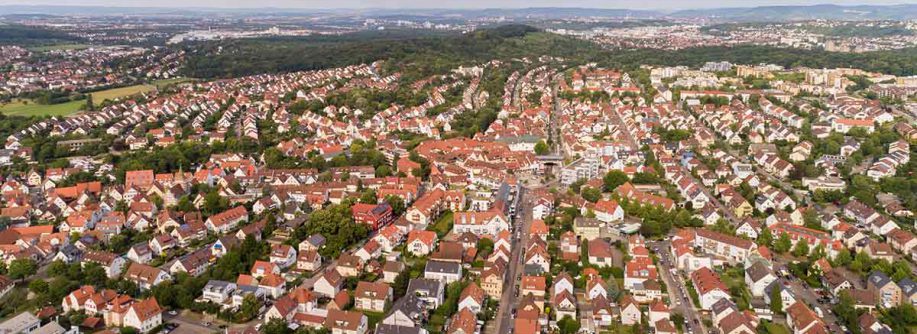 Eine Stadt aus der Vogelperspektive - Immobilienpreise