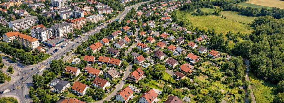 Eine landschaft in Deutschland von oben